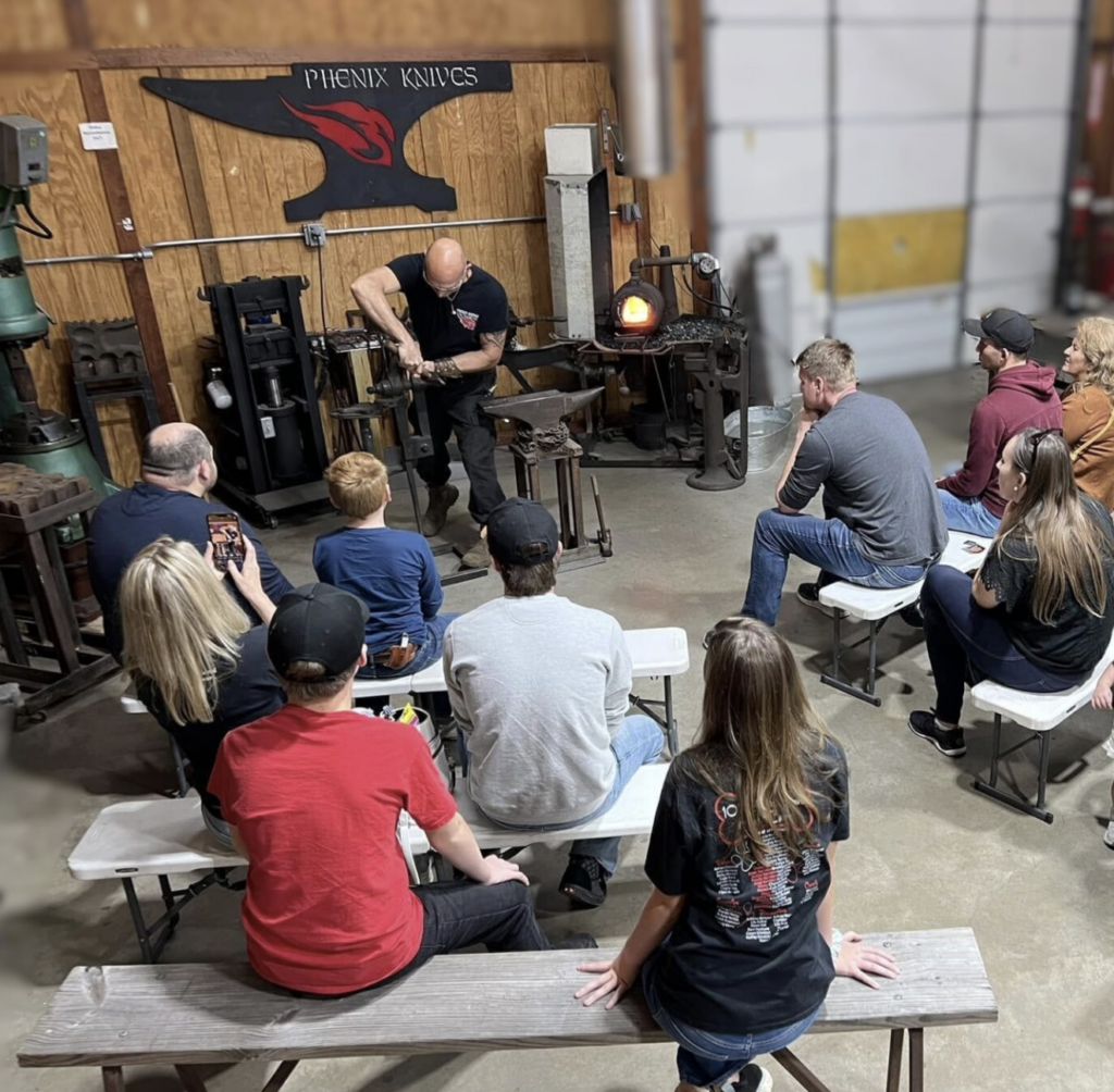 Phenix Knives, Bellville, Texas Blacksmith Demo